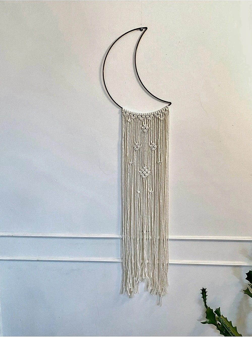 Moon Macrame Wall Decor in Natural & Brown